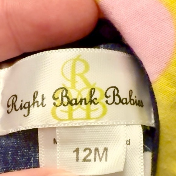 Right Bank Babies Scallop Print Dress 12M - Picture 2 of 3